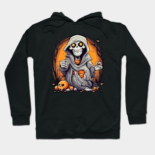 Eerie Halloween Ghoul Art - Spooky Season Delight Hoodie